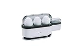 Krups F23470 Eierkocher Ovomat Trio | Mit Wasserstandanzeige | Für bis zu 3 Eier | kompakte Größe| inkl. Wasser-Messbecher mit Eierstecher | Herausnehmbarer Eierhalter | Signalton | BPA-frei | Weiß